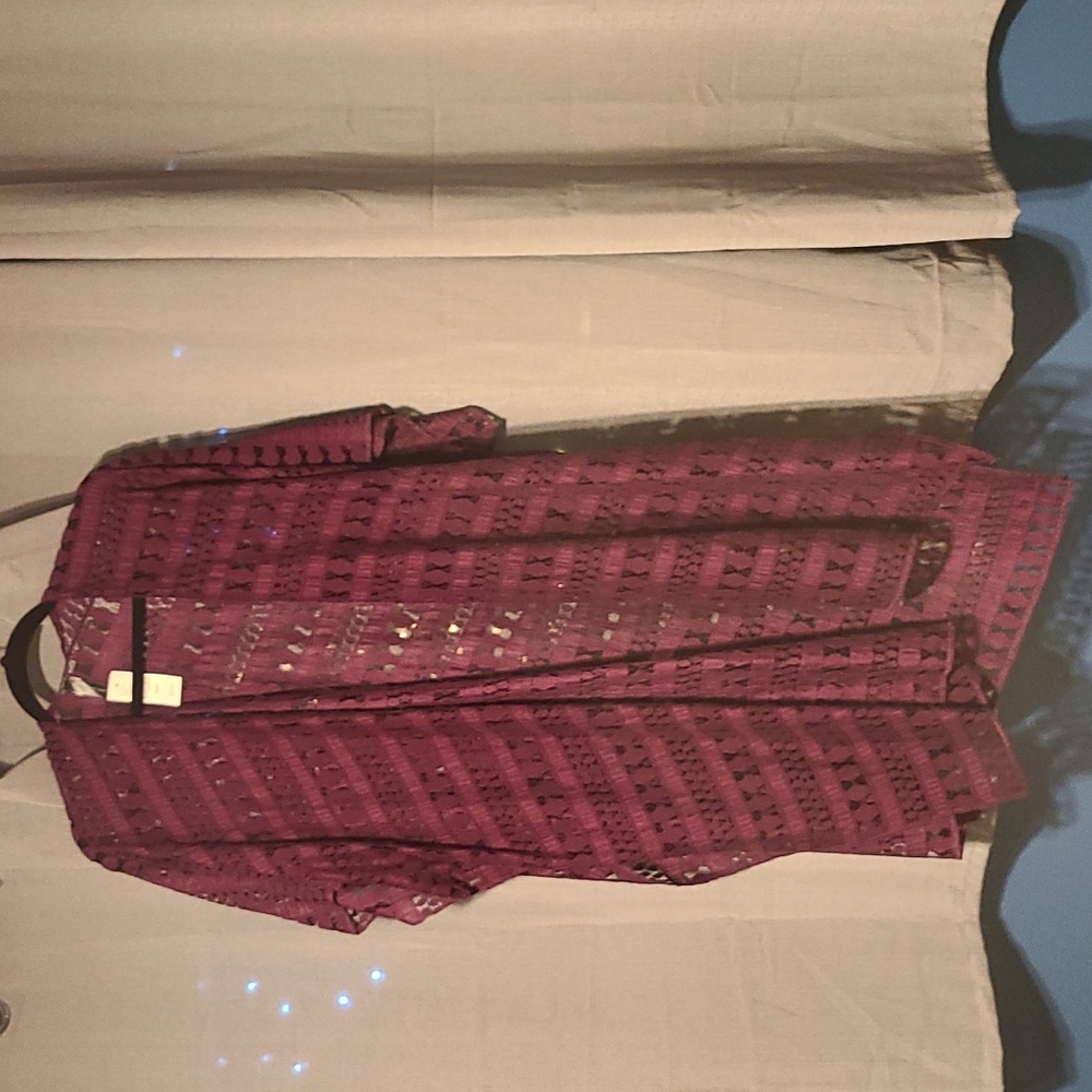 Lane Bryant burgundy one size over piece